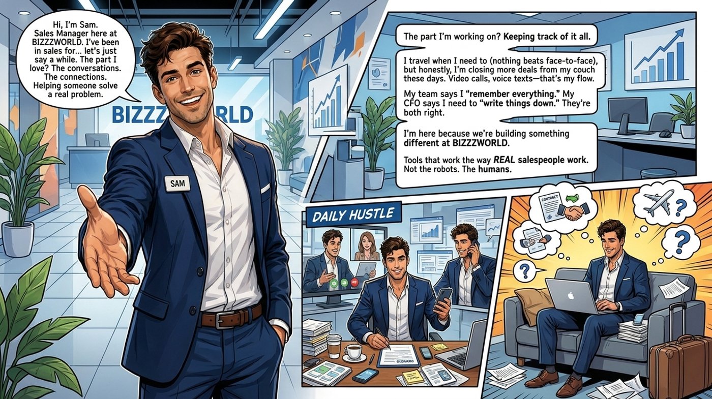 Sam's introduction comic